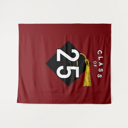 Graduationspartei-Klasse 2025 Wandteppich (Vorderseite (Horizontal))