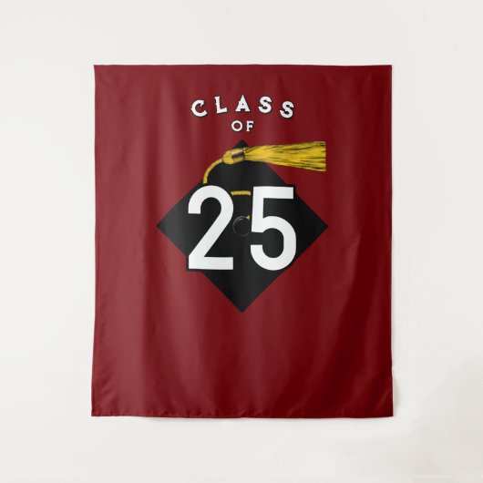 Graduationspartei-Klasse 2025 Wandteppich (Vorderseite)