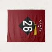 Graduationspartei-Klasse 2025 Wandteppich (Vorderseite (Horizontal))
