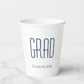 Graduationspartei-Klasse von 2025 Minimalistisch Pappbecher (Rückseite)