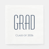 Graduationspartei-Klasse von 2025 Minimalistisch Serviette (Vorderseite)