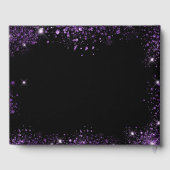 Graduationspartei lila Gold Glitzer 2025 Gästebuch (Rückseite)