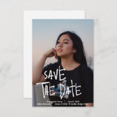 Graduationspartei Personalisiert Save the Date Kar Dankeskarte (Vorne/Hinten)