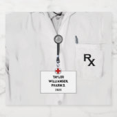 Graduationspartei personalisierter Apotheker Schaumweinetikett (Einzelnes Label)