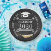 Graduationspartei Retro Chalkboard Klasse 2020 Pappteller (Party)
