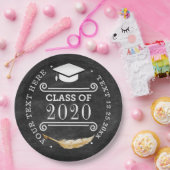 Graduationspartei Retro Chalkboard Klasse 2020 Pappteller (Party)