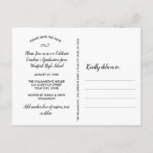 Graduationspartei Save the Date Grad FotoCollage Postkarte (Rückseite)