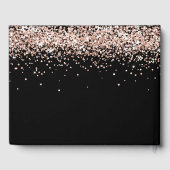 Graduationspartei Schwarze Rose Gold 2025 Gästebuch (Rückseite)