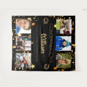 Graduationspartei Schwarzes Gold Graduate Foto Col Wandteppich (Vorderseite (Horizontal))