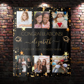 Graduationspartei Schwarzes Gold Graduate Foto Col Wandteppich