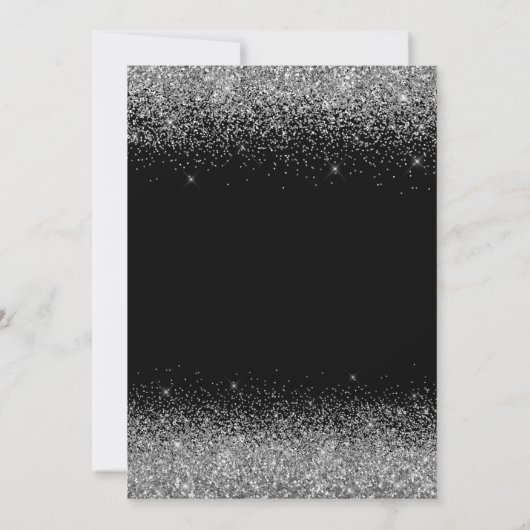 Graduationspartei Silver Black Class of 2024 Einladung (Rückseite)