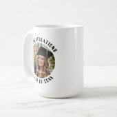 Graduationspartei Süßes Personalisiertes Foto und Kaffeetasse (Vorderseite Links)