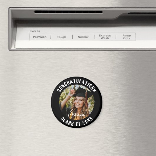 Graduationspartei Süßes Personalisiertes Foto und Magnet (In Situ (Geschirrspüler))