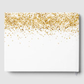 Graduationspartei Weißgold Glitzer Staub 2023 Gästebuch (Rückseite)