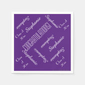 Graduationspartei Wiederholung von Name und Jahr Serviette (Vorderseite)