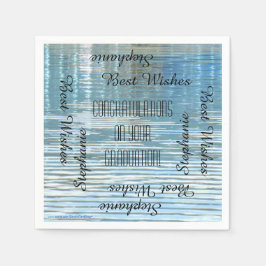 Graduationspartei - Wiederholungsnamenspapier Serviette