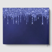 Graduationsparty Blue White Glitzer Class 2023 Gästebuch (Rückseite)