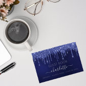 Graduationsparty Blue White Glitzer Class 2023 Gästebuch