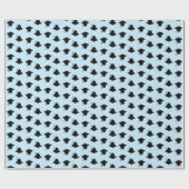 Graduierdeckel Oberteil Muster Blau modern Geschenkpapier (Flach)