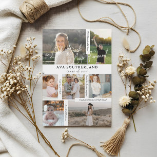 Graduieren Sie dann & Jetzt FotoCollage & Highligh Ankündigung