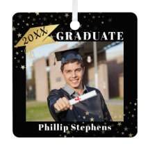 Graduieren Sie das Black Gold Cap Foto.