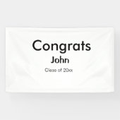 Graduiern Name Glückwunsch Datum Jahrestext Banner (Horizontal)