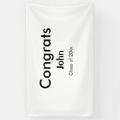 Graduiern Name Glückwunsch Datum Jahrestext Banner (Vertikal)