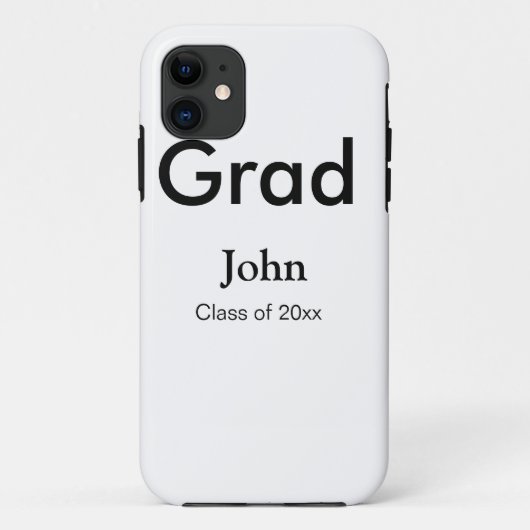 Graduiern Name Glückwunsch Datum Jahrestext Case-Mate iPhone Hülle (Rückseite)