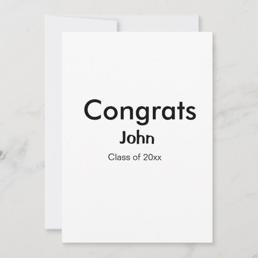 Graduiern Name Glückwunsch Datum Jahrestext Feiertagskarte (Vorderseite)
