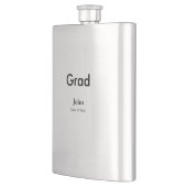 Graduiern Name Glückwunsch Datum Jahrestext Flachmann (Links)