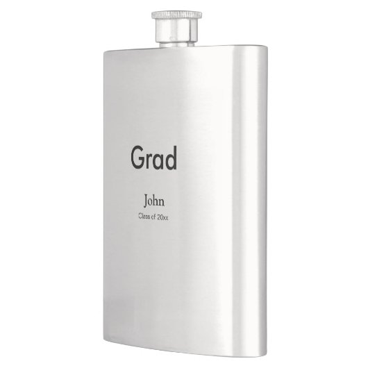 Graduiern Name Glückwunsch Datum Jahrestext Flachmann (Links)