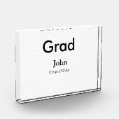 Graduiern Name Glückwunsch Datum Jahrestext Fotoblock (Links)