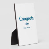 Graduiern Name Glückwunsch Datum Jahrestext Fotoplatte (Seite)