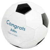 Graduiern Name Glückwunsch Datum Jahrestext Fußball (Dreiviertel)