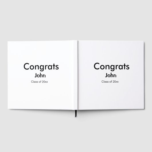 Graduiern Name Glückwunsch Datum Jahrestext Gästebuch (Voll)