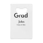 Graduiern Name Glückwunsch Datum Jahrestext Geldbeutel Flaschenöffner (Rückseite)