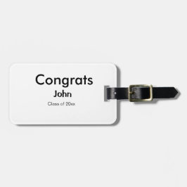 Graduiern Name Glückwunsch Datum Jahrestext Gepäckanhänger