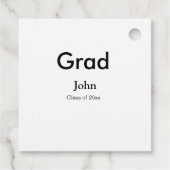 Graduiern Name Glückwunsch Datum Jahrestext Geschenkanhänger (Rückseite)