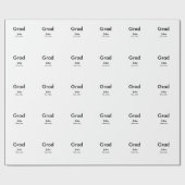 Graduiern Name Glückwunsch Datum Jahrestext Geschenkpapier (Flach)
