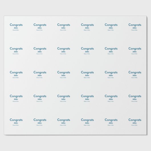 Graduiern Name Glückwunsch Datum Jahrestext Geschenkpapier (Flach)