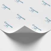 Graduiern Name Glückwunsch Datum Jahrestext Geschenkpapier (Ecke)