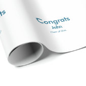 Graduiern Name Glückwunsch Datum Jahrestext Geschenkpapier (Rolleneckpunkt)