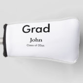 Graduiern Name Glückwunsch Datum Jahrestext Golf Headcover (Vorderseite)