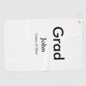 Graduiern Name Glückwunsch Datum Jahrestext Golfhandtuch (Horizontal)