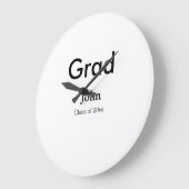 Graduiern Name Glückwunsch Datum Jahrestext Große Wanduhr (Winkel)