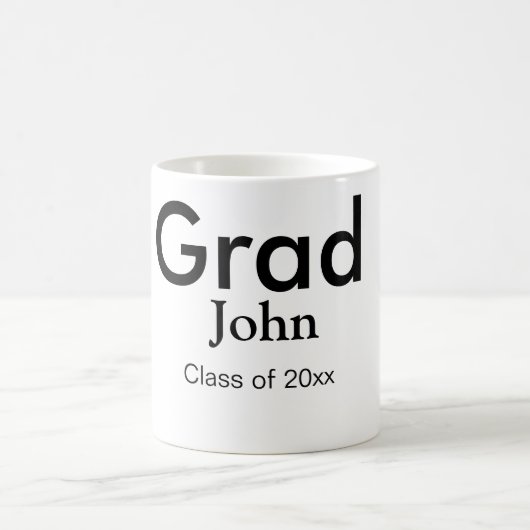 Graduiern Name Glückwunsch Datum Jahrestext Kaffeetasse (Mittel)