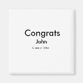 Graduiern Name Glückwunsch Datum Jahrestext Magnet (Vorne)