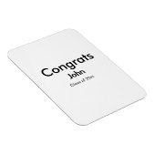 Graduiern Name Glückwunsch Datum Jahrestext Magnet (Rechte Seite)
