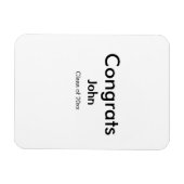 Graduiern Name Glückwunsch Datum Jahrestext Magnet (Horizontal)