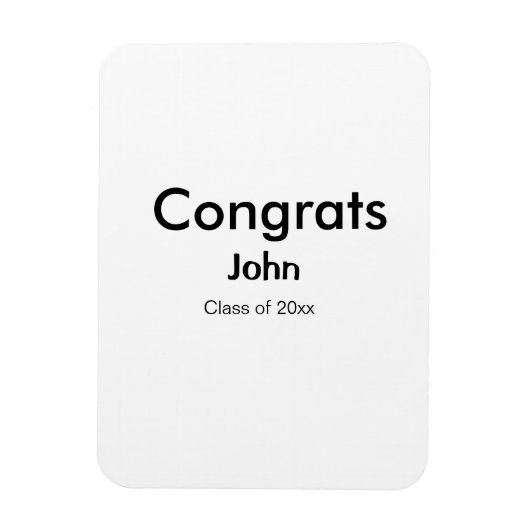 Graduiern Name Glückwunsch Datum Jahrestext Magnet (Vertikal)